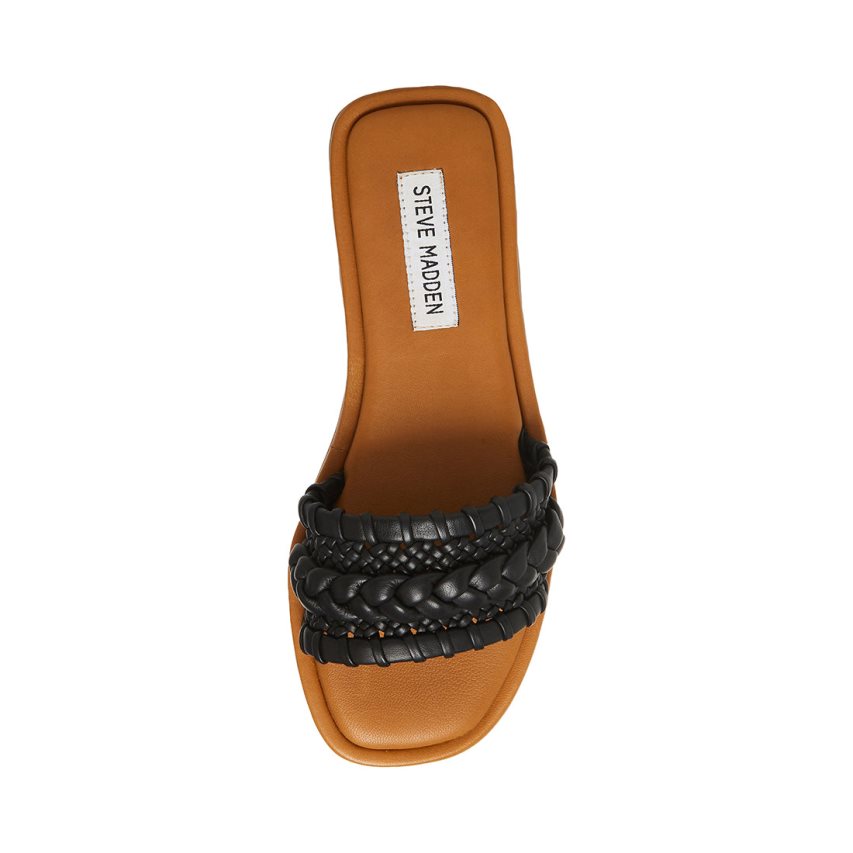 Black Steve Madden Genevie Women's Slides | PH 1490NZQ